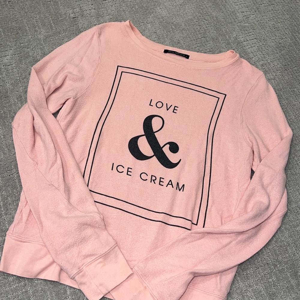 Wildfox Love and Ice Cream Baggy Beach Jumper
